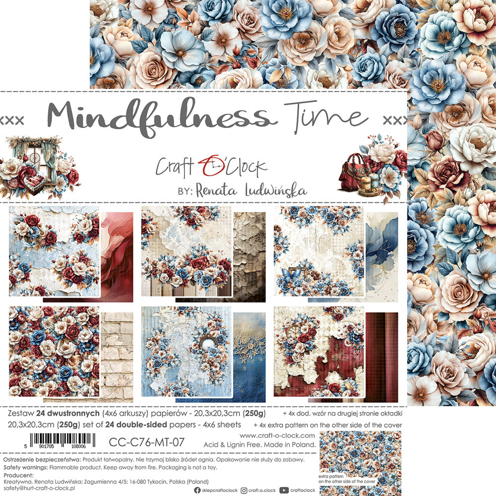 Craft O'Clock - Mindfulness time - Paper Pad - 8x8"