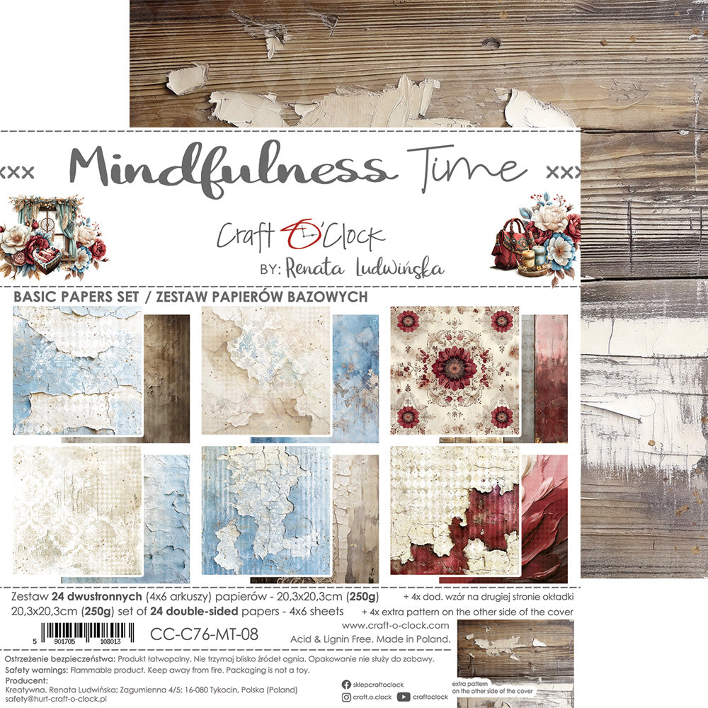 Craft O'Clock - Mindfulness time - Basic Paper Pad - 8x8"