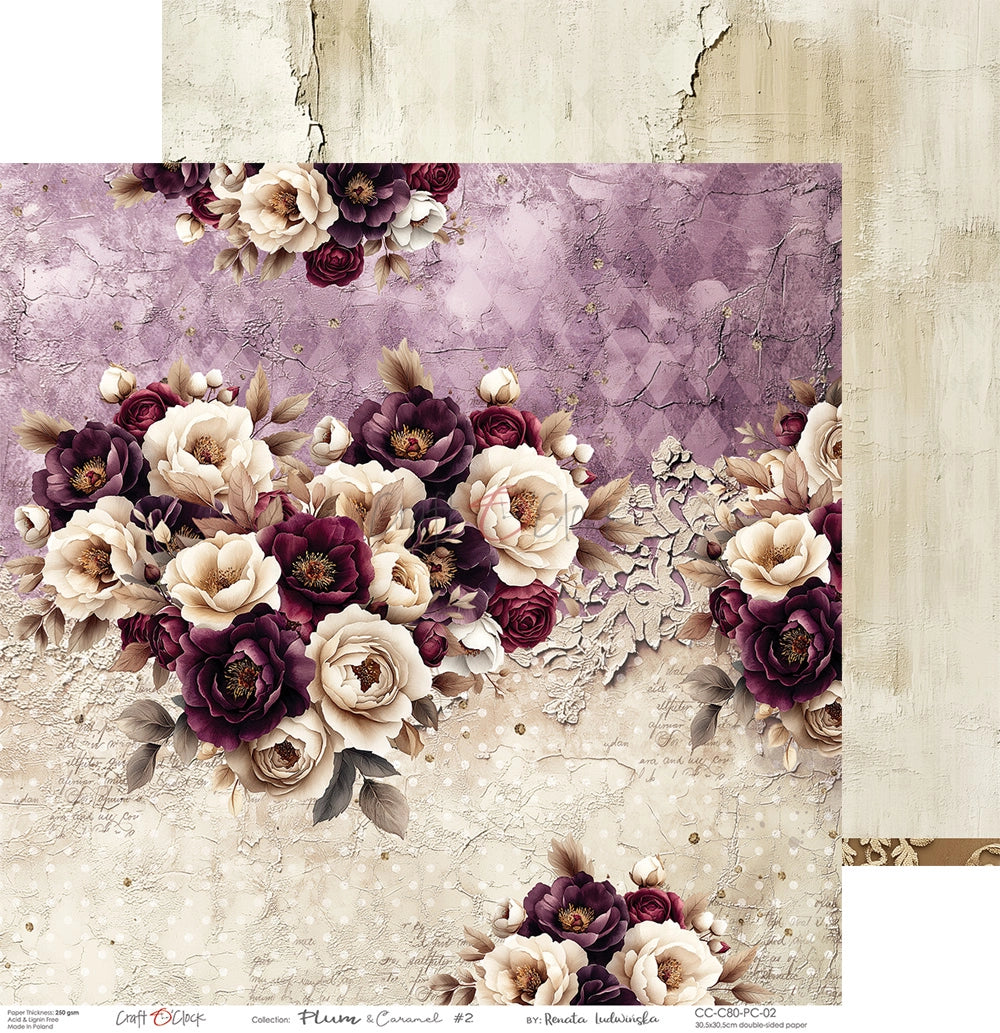 Craft O'Clock - Plum & Caramel - Paper Pack -  12 x 12"