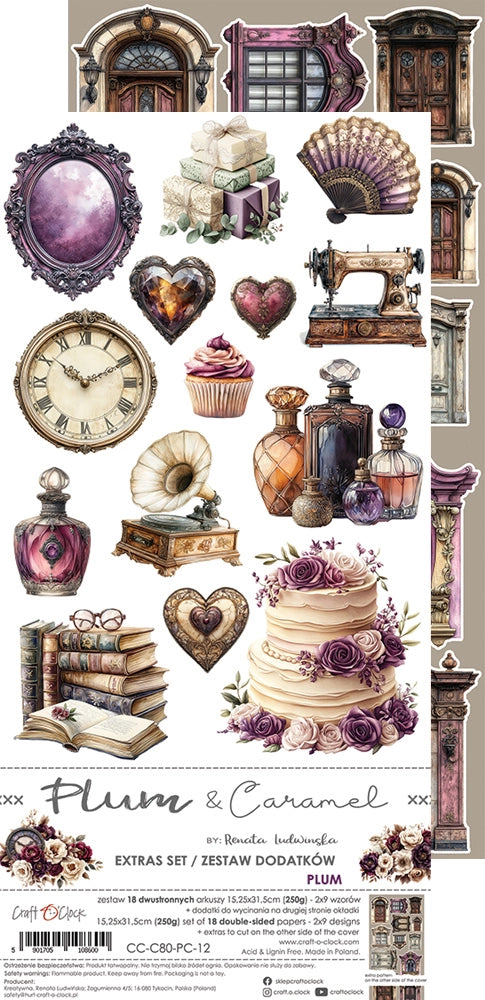 Craft O'Clock - Plum & Caramel - Extras Set - Mix