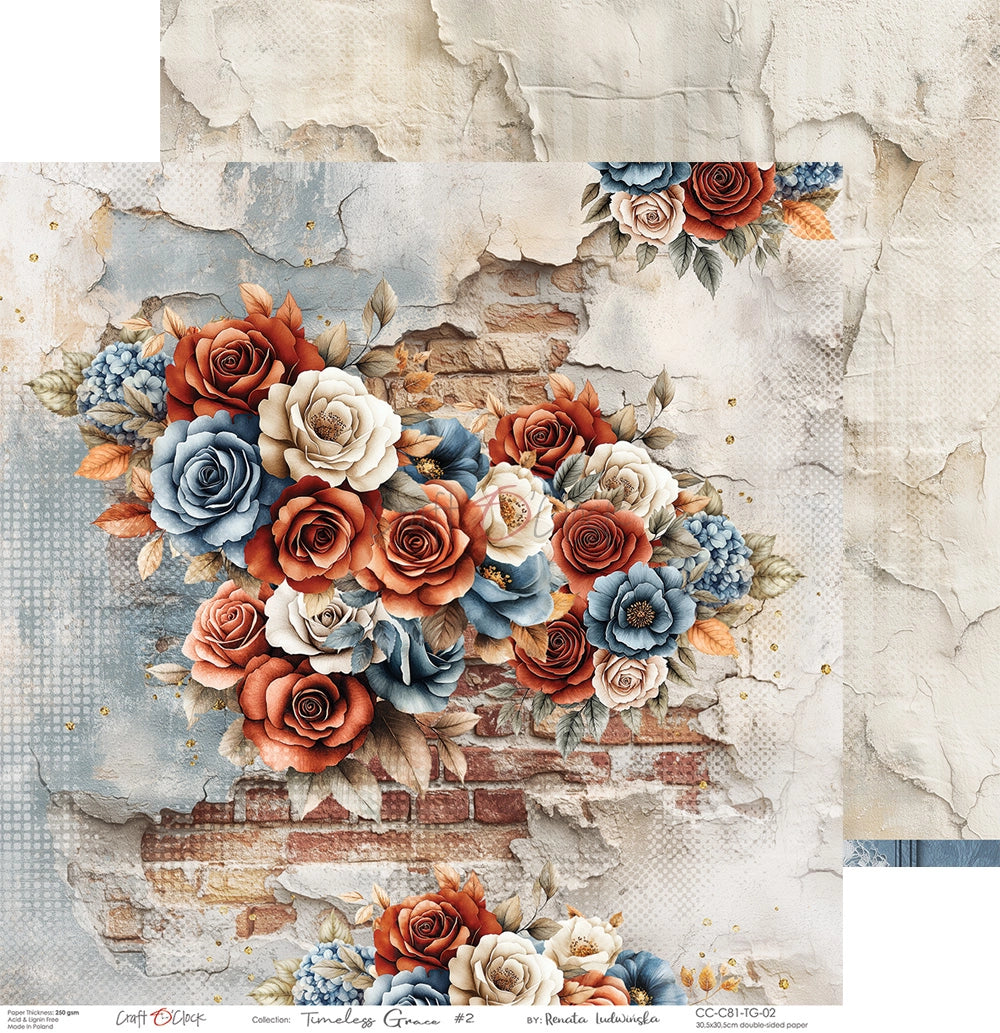 Craft O'Clock - Timeless Grace - Paper Pack -  12 x 12"
