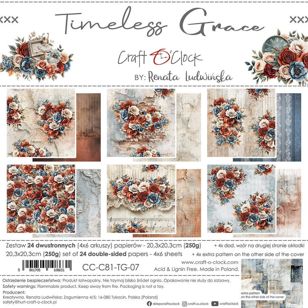 Craft O'Clock - Timeless Grace - Extras Set - MIX - 8x8"