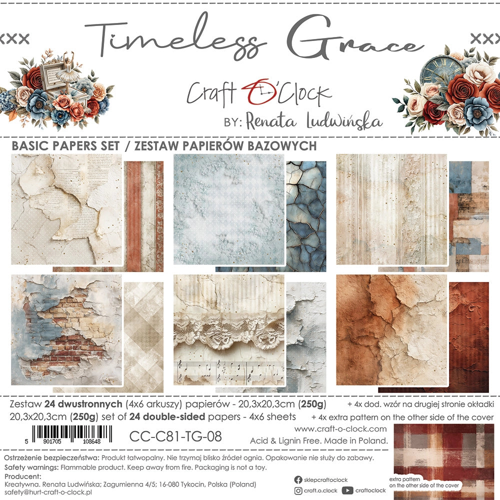 Craft O'Clock - Timeless Grace - Extras Set - MIX - 8x8"