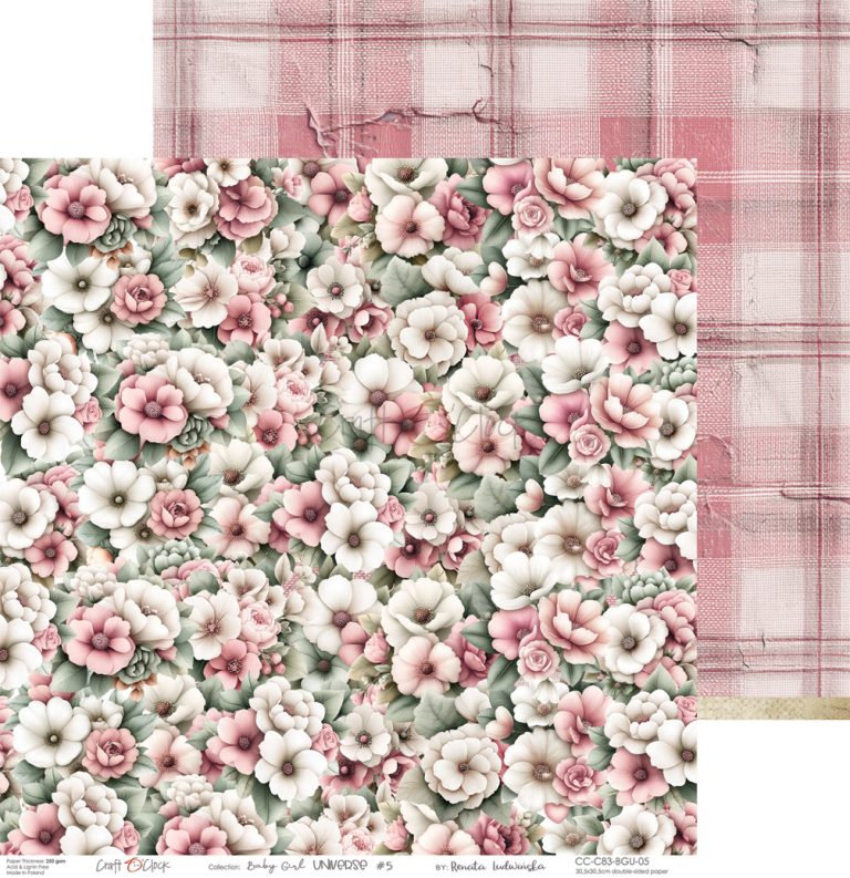 Craft O'Clock - Baby Girl Universe - Paper Pack - 12 x 12"