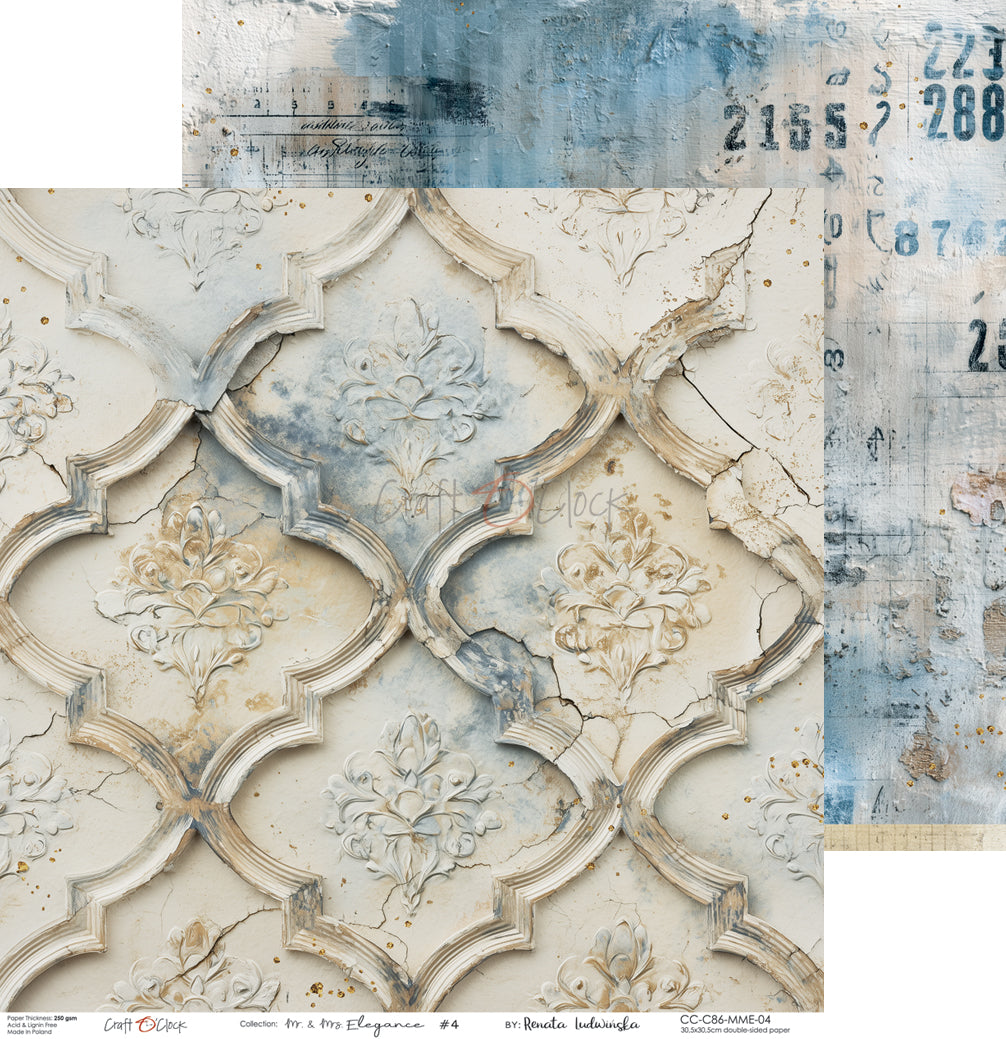 Craft O'Clock - Mr & Mrs Elegance - Paper Pack - 12 x 12"