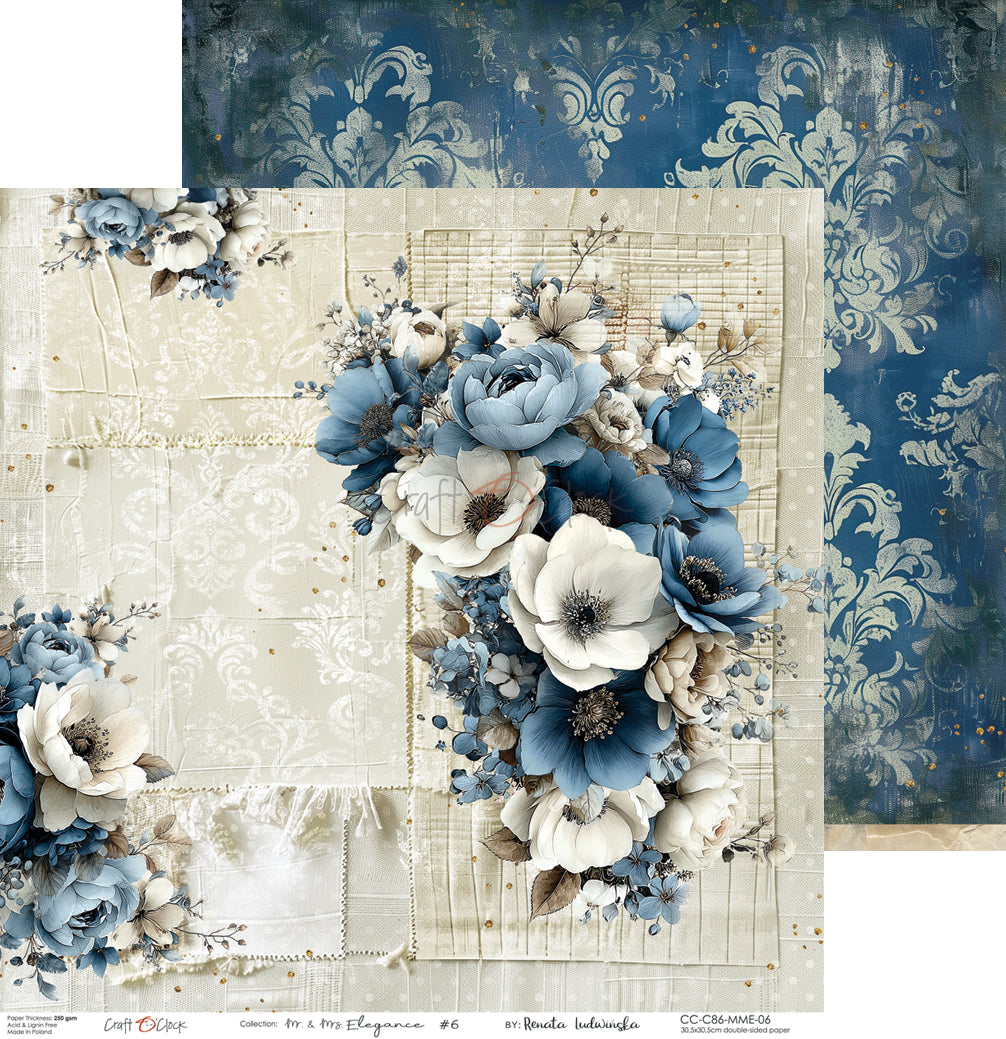 Craft O'Clock - Mr & Mrs Elegance - Paper Pack - 12 x 12"