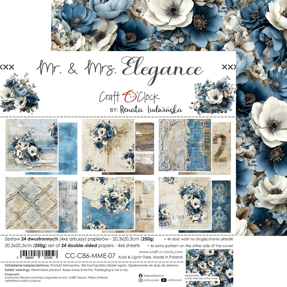 Craft O'Clock - Mr & Mrs Elegance  - Extras Set - MIX - 8x8"