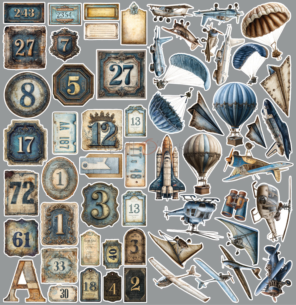 Craft O'Clock - Mr & Mrs Elegance - Hobby Extras Set - 12x12"