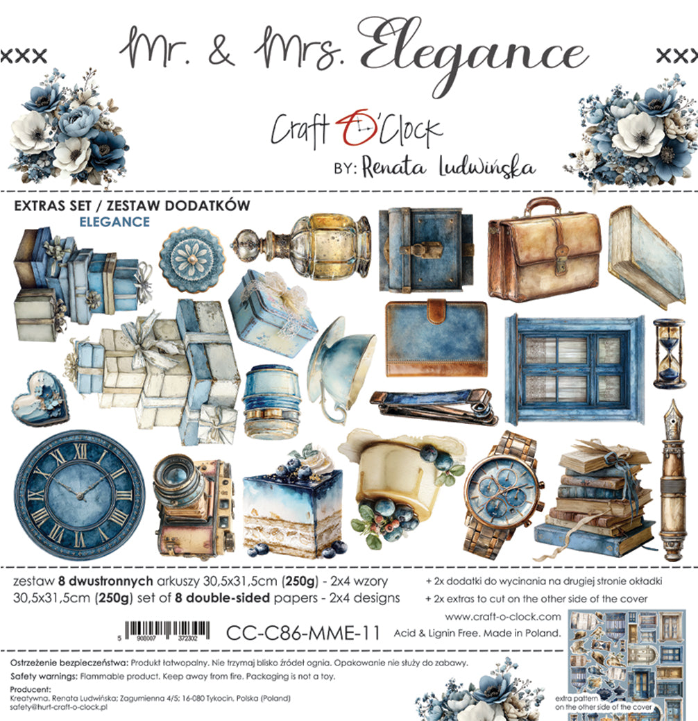 Craft O'Clock - Mr & Mrs Elegance  - Extras Set Mix - 12x12"