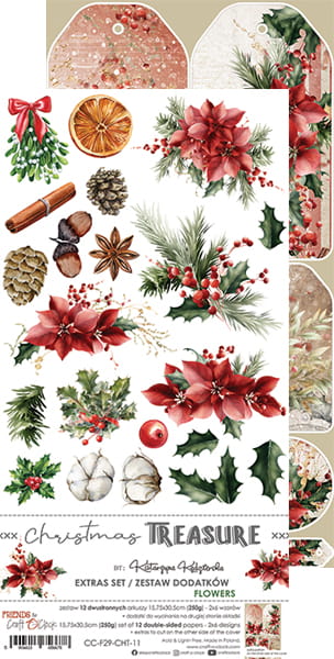 Craft O'Clock - Christmas Treasure - Extras Set - Flowers