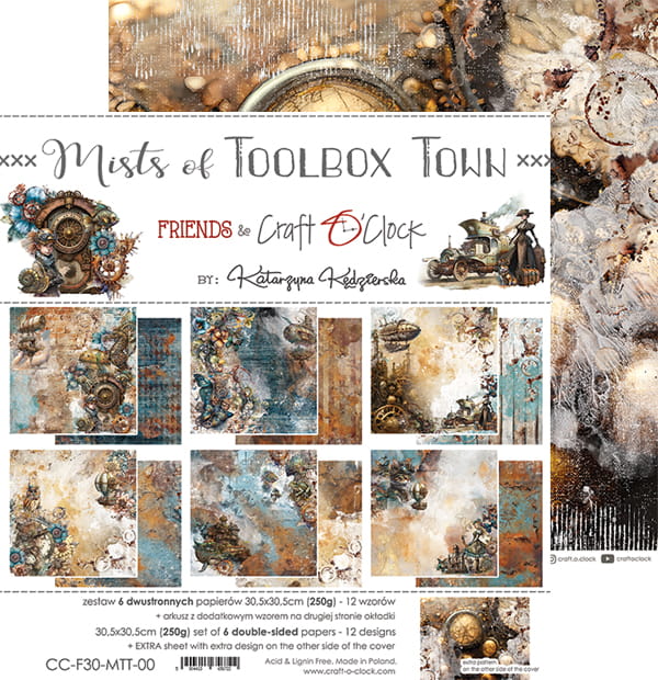 Craft O'Clock - Mists of Toolbox Town - Paper Pack -  12 x 12"
