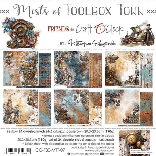 Craft O'Clock - Mists of Toolbox Town - Paper Pad - 8x8"