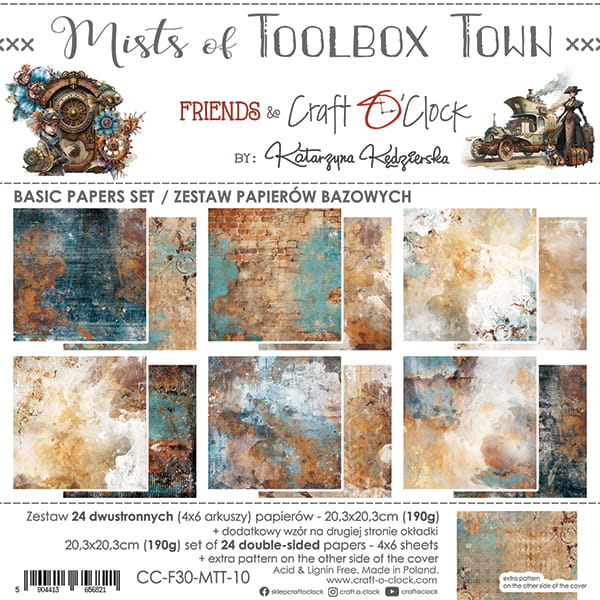 Craft O'Clock - Mists of Toolbox Town - Basic Paper Pad - 8x8"