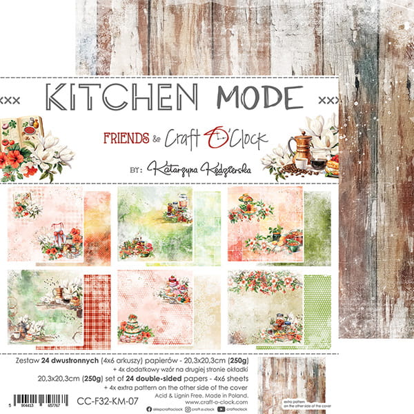 Craft O'Clock - Kitchen Mode - MIX Paper Pad - 8x8"