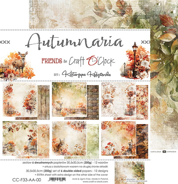 Craft O'Clock - Autumnaria - Paper Pack -  12 x 12"