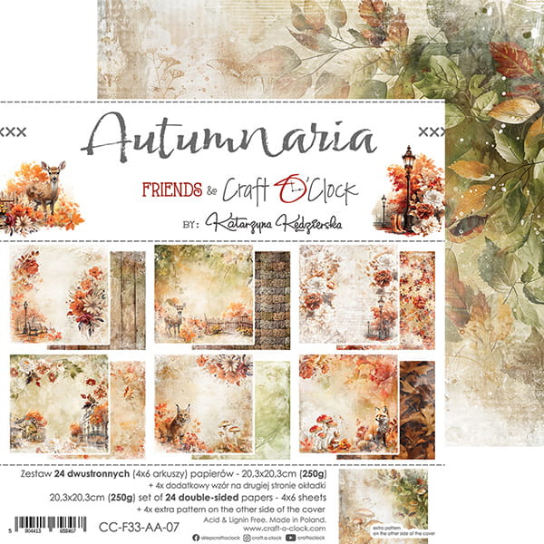 Craft O'Clock - Autumnaria - Paper Pad - 8x8"