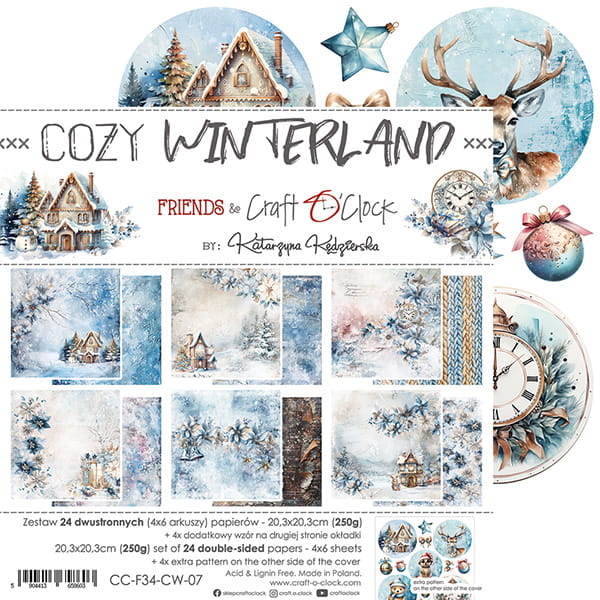 Craft O'Clock - Cozy Winterland - Paper Pad - 8x8"