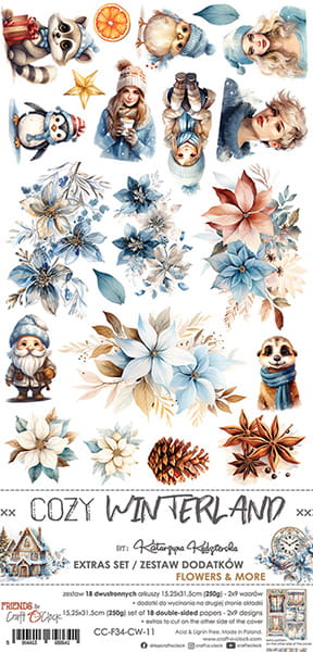 Craft O'Clock - Cozy Winterland - Extras Set - Flowers