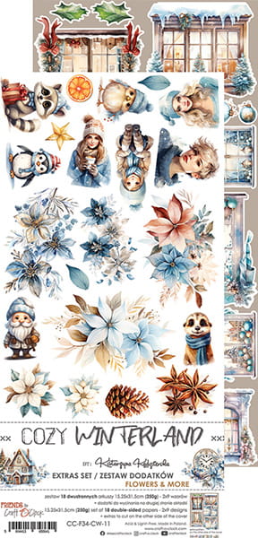 Craft O'Clock - Cozy Winterland - Extras Set - Flowers