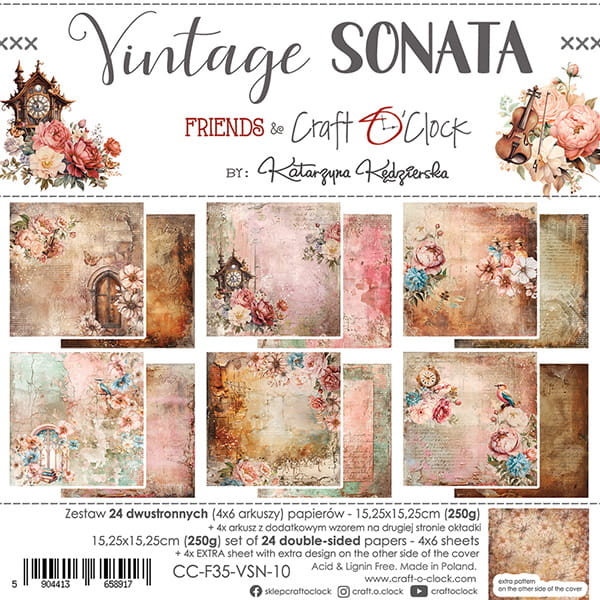 Craft O'Clock - Vintage Sonata - Paper Pad - 6x6"