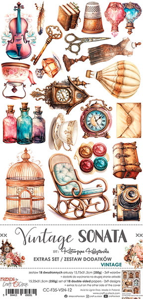 Craft O'Clock - Vintage Sonata - Extras Set - Vintage