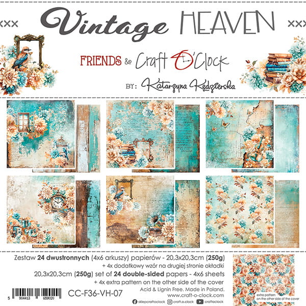 Craft O'Clock - Vintage Heaven - Paper Pad - 8x8"