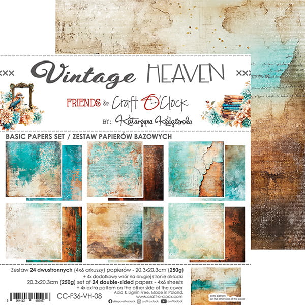 Craft O'Clock - Vintage Heaven - Basic Paper Pad  - 8x8"