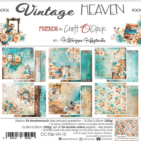 Craft O'Clock - Vintage Heaven - Paper Pad - 6x6"