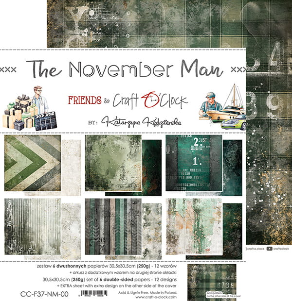 Craft O'Clock - The november man - Paper Pack -  12 x 12"