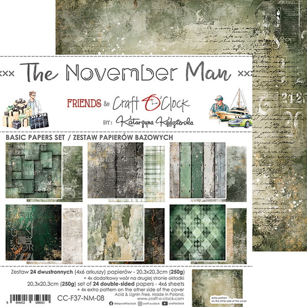 Craft O'Clock - The november man - Basic Paper Pad - 8x8"