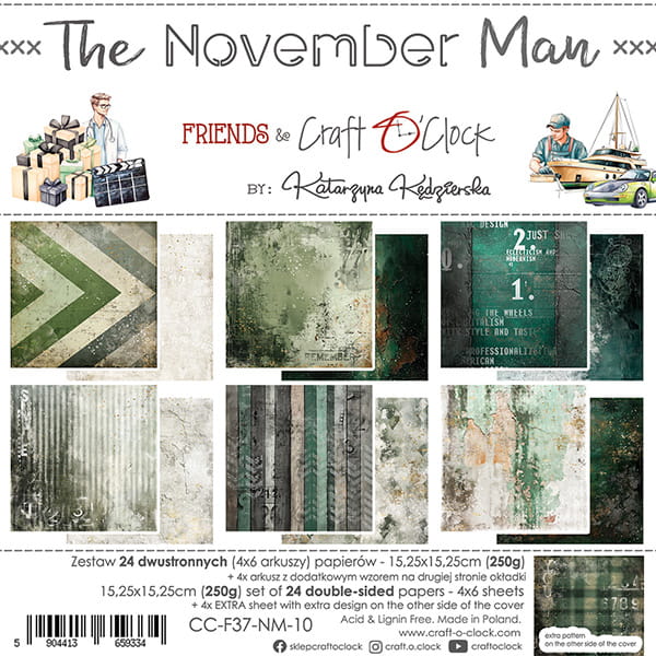 Craft O'Clock - The november man - Paper Pad - 6x6"