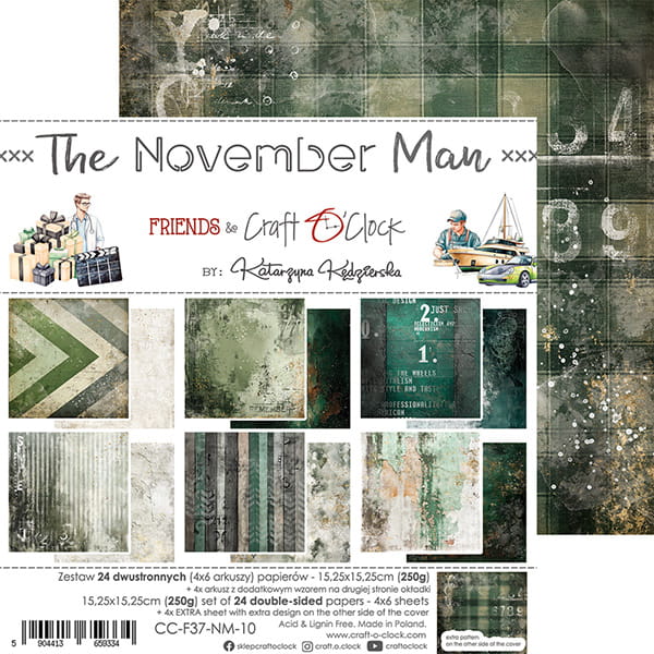 Craft O'Clock - The november man - Paper Pad - 6x6"