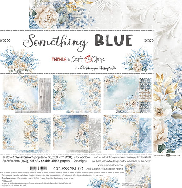 Craft O'Clock - Something blue - Paper Pack -  12 x 12"