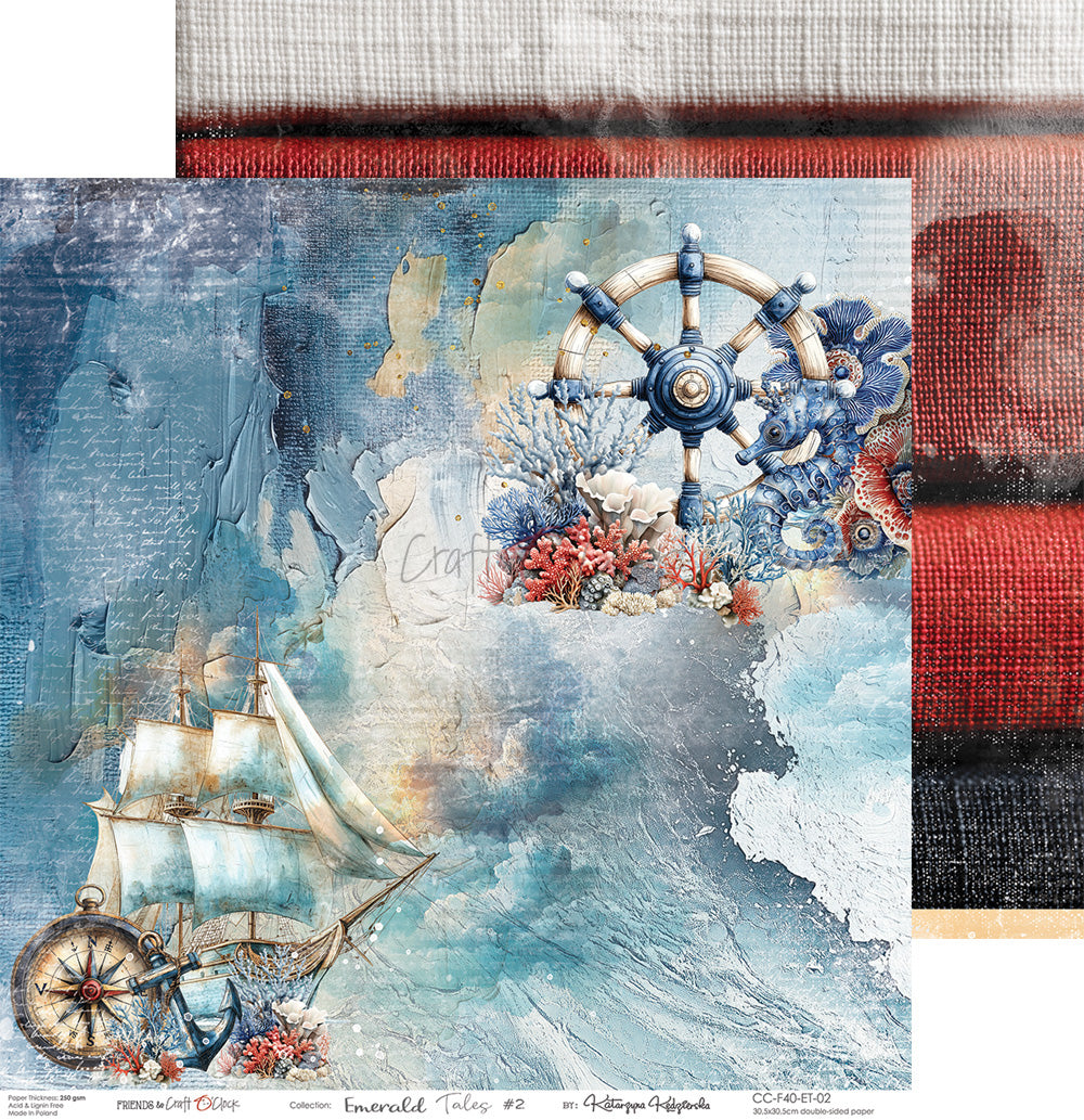 Craft O'Clock - Emerald Tales - Paper Pack -  12 x 12"