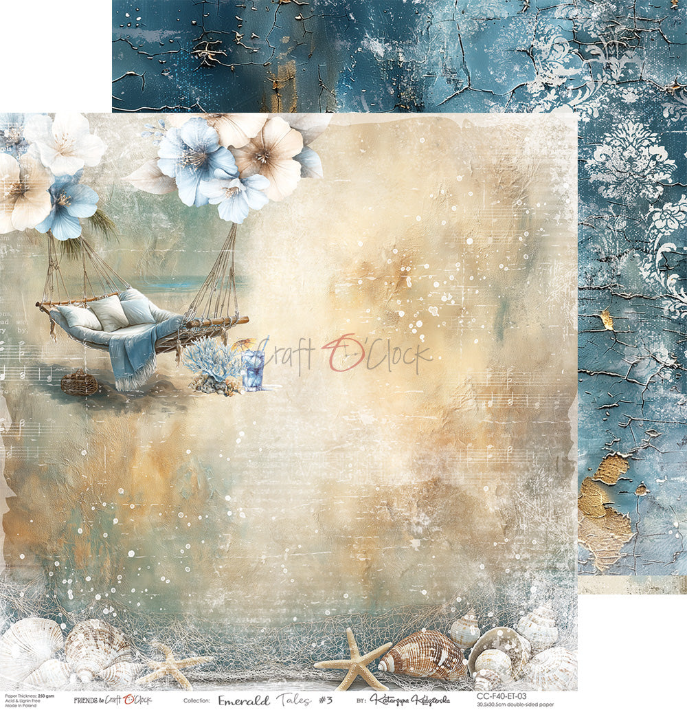 Craft O'Clock - Emerald Tales - Paper Pack -  12 x 12"