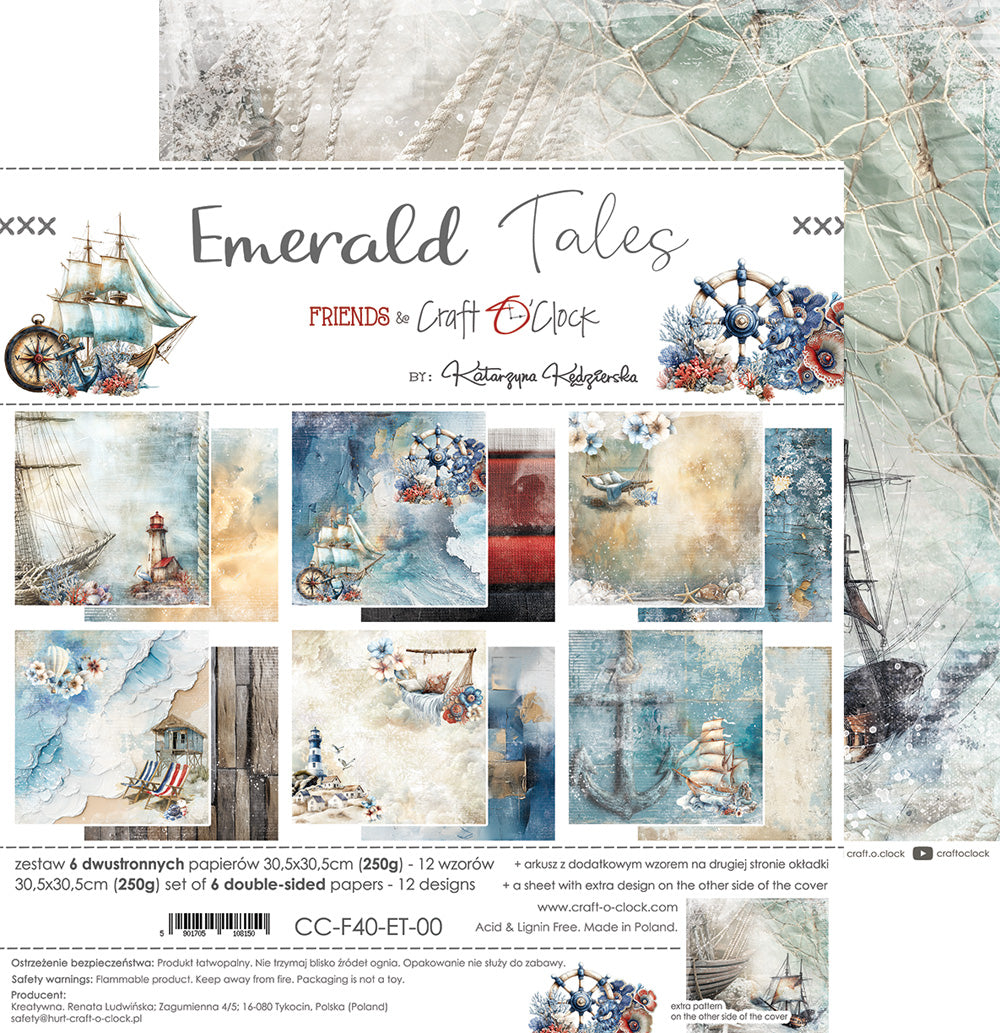 Craft O'Clock - Emerald Tales - Paper Pack -  12 x 12"