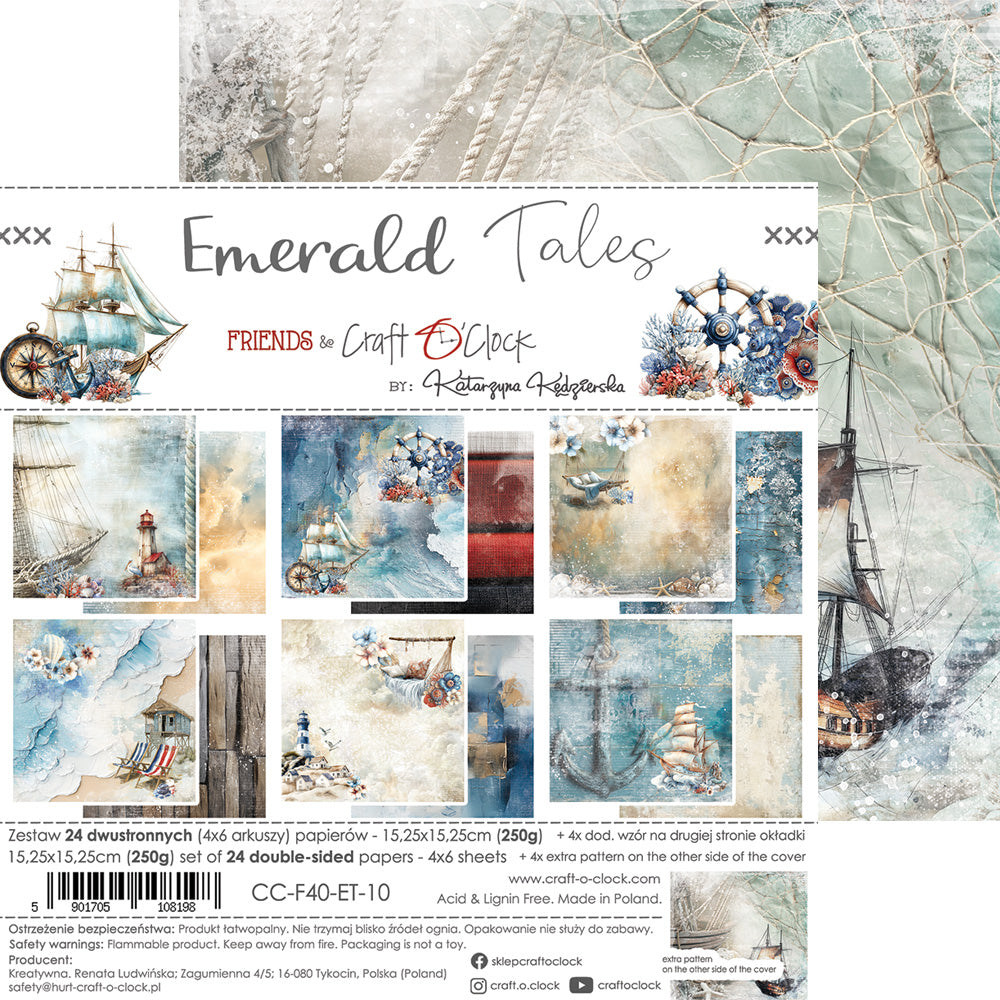 Craft O'Clock - Emerald Tales - Paper Pad - 6x6"