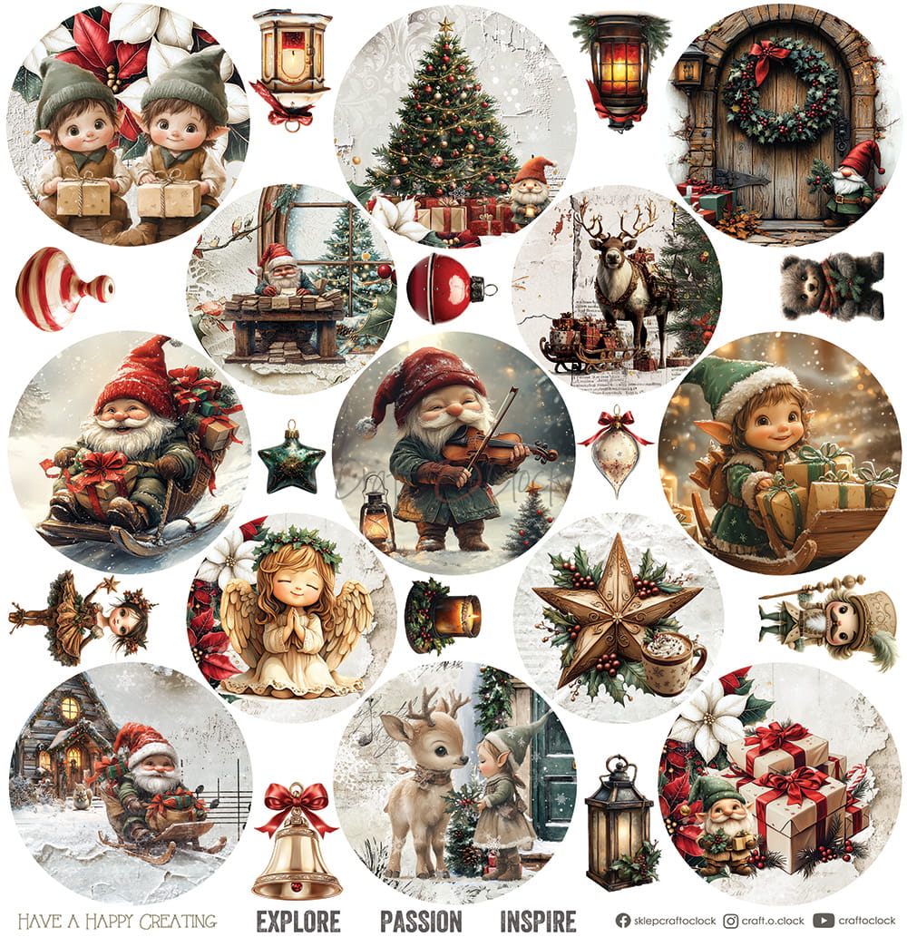 Craft O'Clock - Oh, Christmas Night - Paper Pack - 12 x 12"