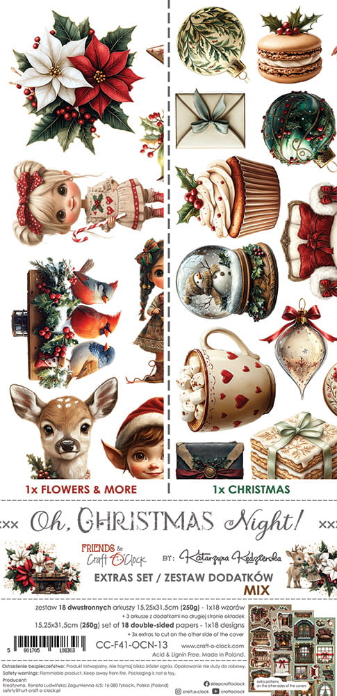 Craft O'Clock - Oh, Christmas Night - Extras Set - Mix