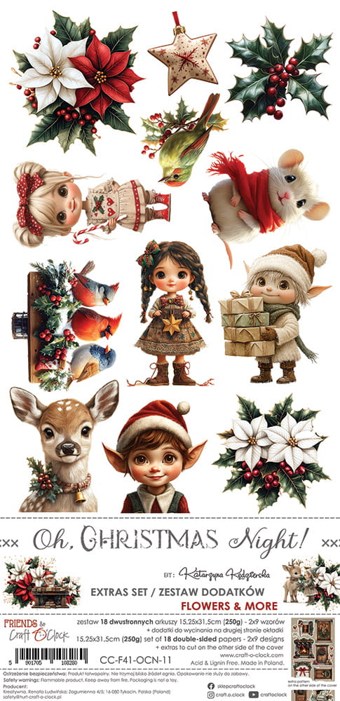 Craft O'Clock - Oh, Christmas Night - Extras Set - FLOWERS