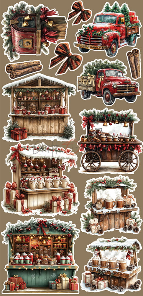 Craft O'Clock - Oh, Christmas Night - Extras Set - Mix