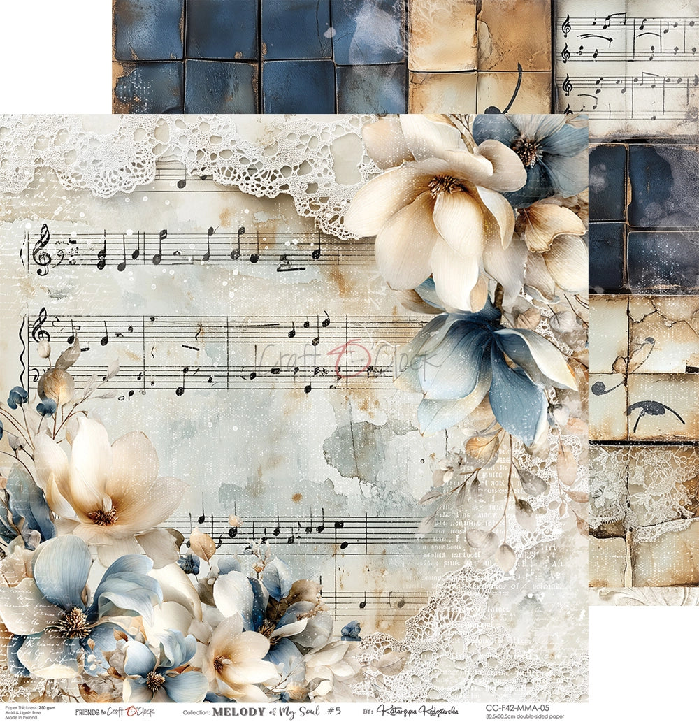 Craft O'Clock - Melody of my soul - Paper Pack -  12 x 12"