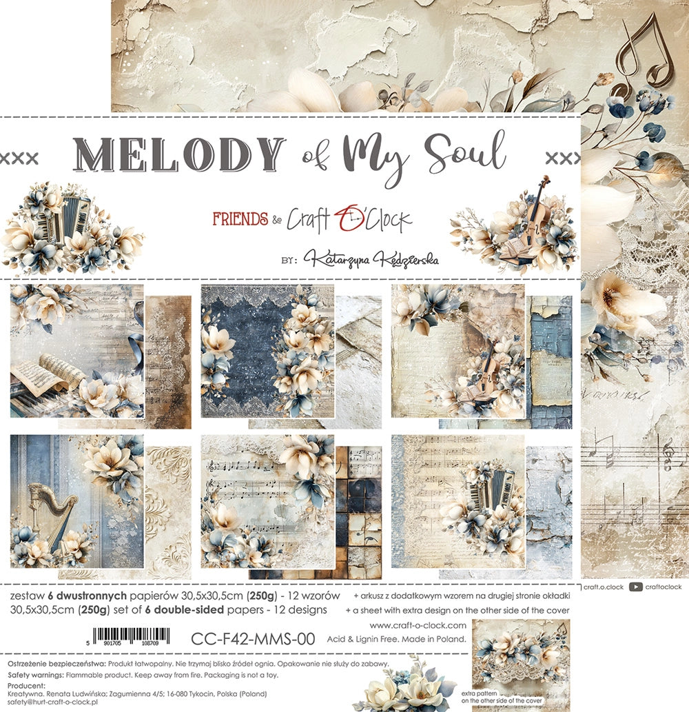 Craft O'Clock - Melody of my soul - Paper Pack -  12 x 12"