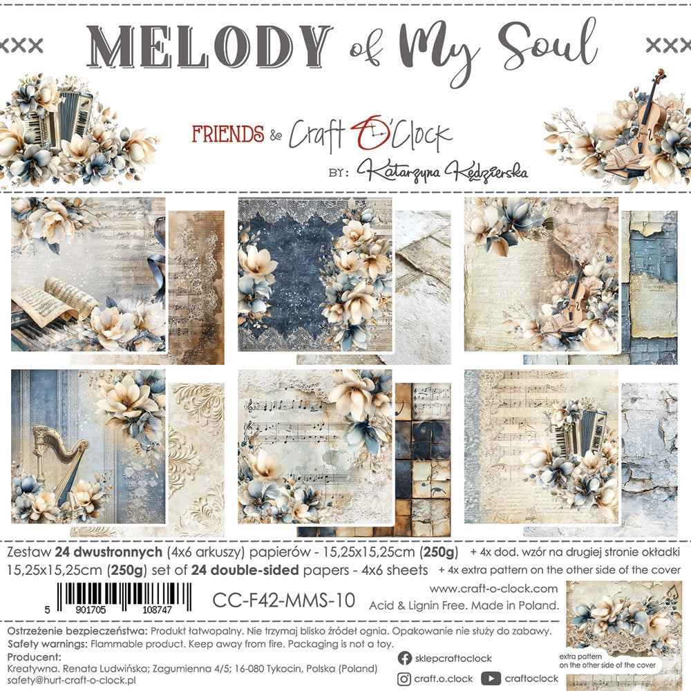 Craft O'Clock - Melody of my soul - Paper Pad - 6x6"