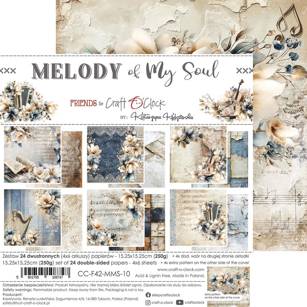 Craft O'Clock - Melody of my soul - Paper Pad - 6x6"