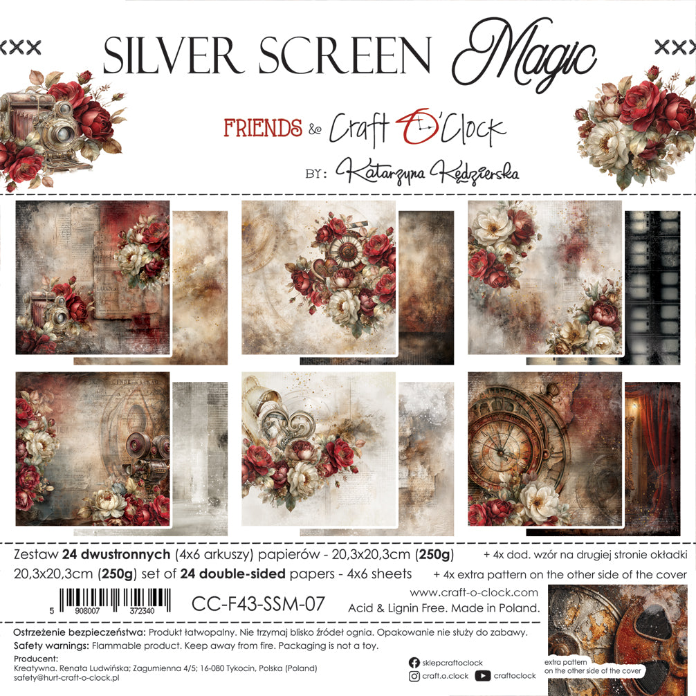 Craft O'Clock - Silver Screen Magic - 8x8"