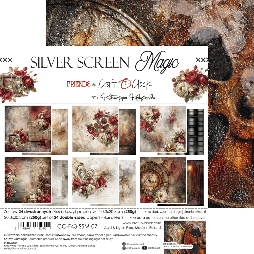 Craft O'Clock - Silver Screen Magic - 8x8"