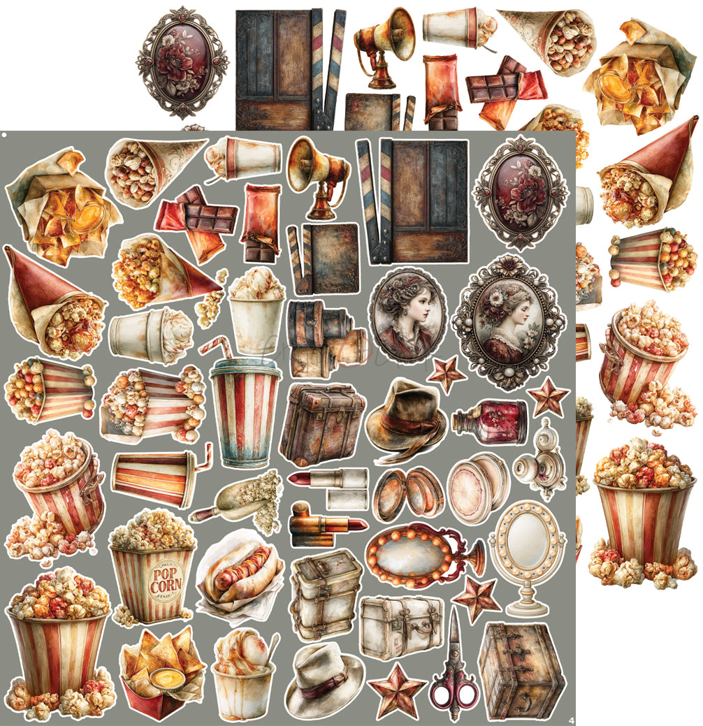 Craft O'Clock - Silver Screen Magic - Cinema Extras Set - 12x12"