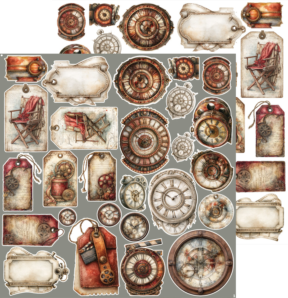 Craft O'Clock - Silver Screen Magic - Extras Set Mix - 12X12"