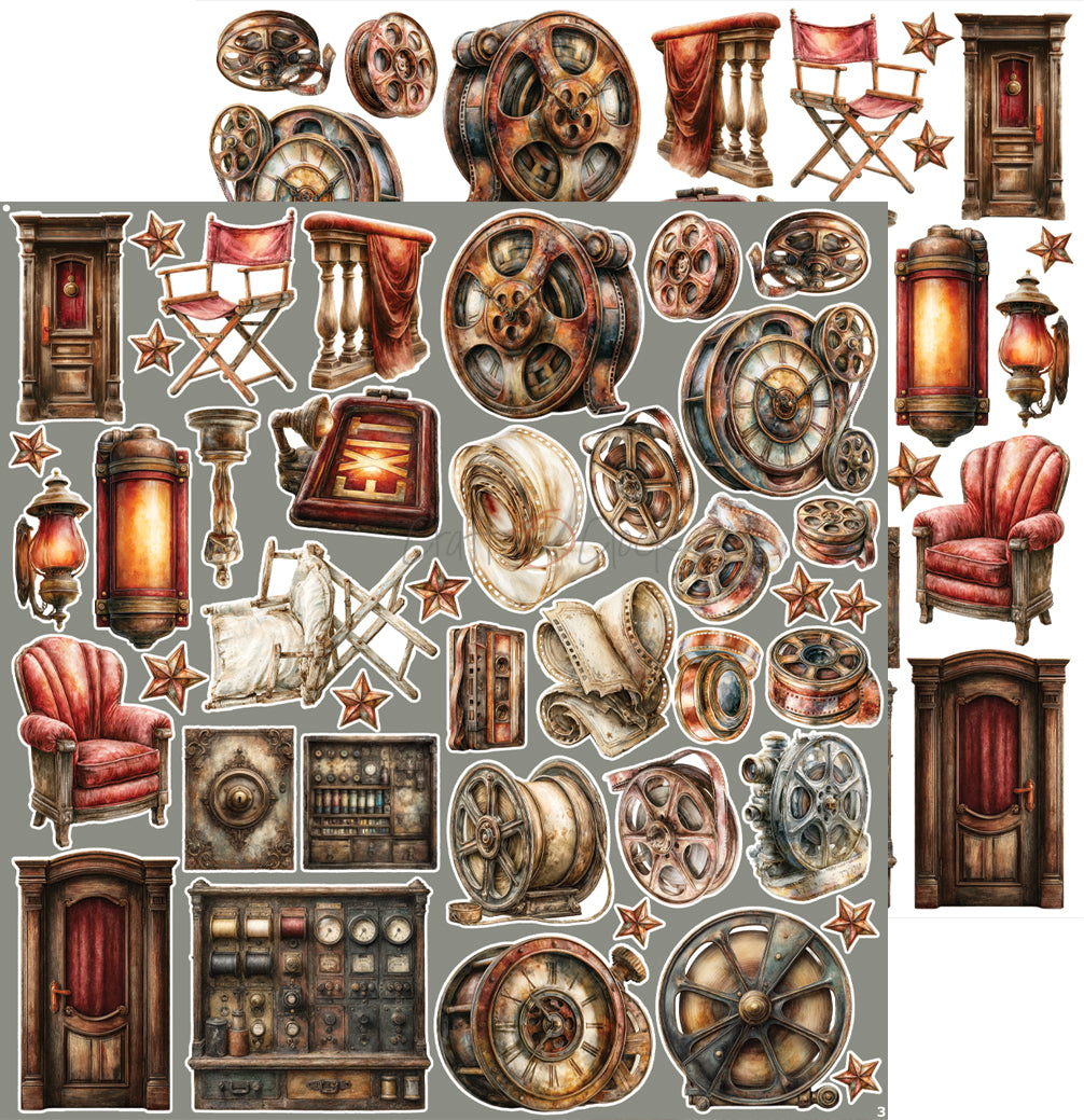 Craft O'Clock - Silver Screen Magic - Extras Set Mix - 12X12"